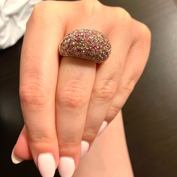 SWAROVSKI pink crystal ring - Picture 1 of 5